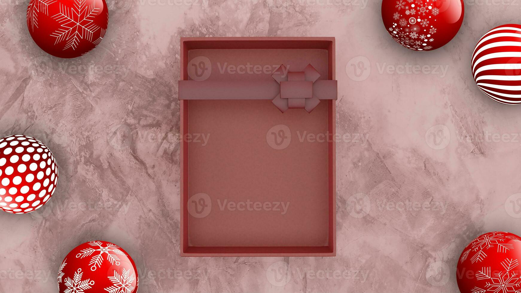 3D render empty elegant gift box photo