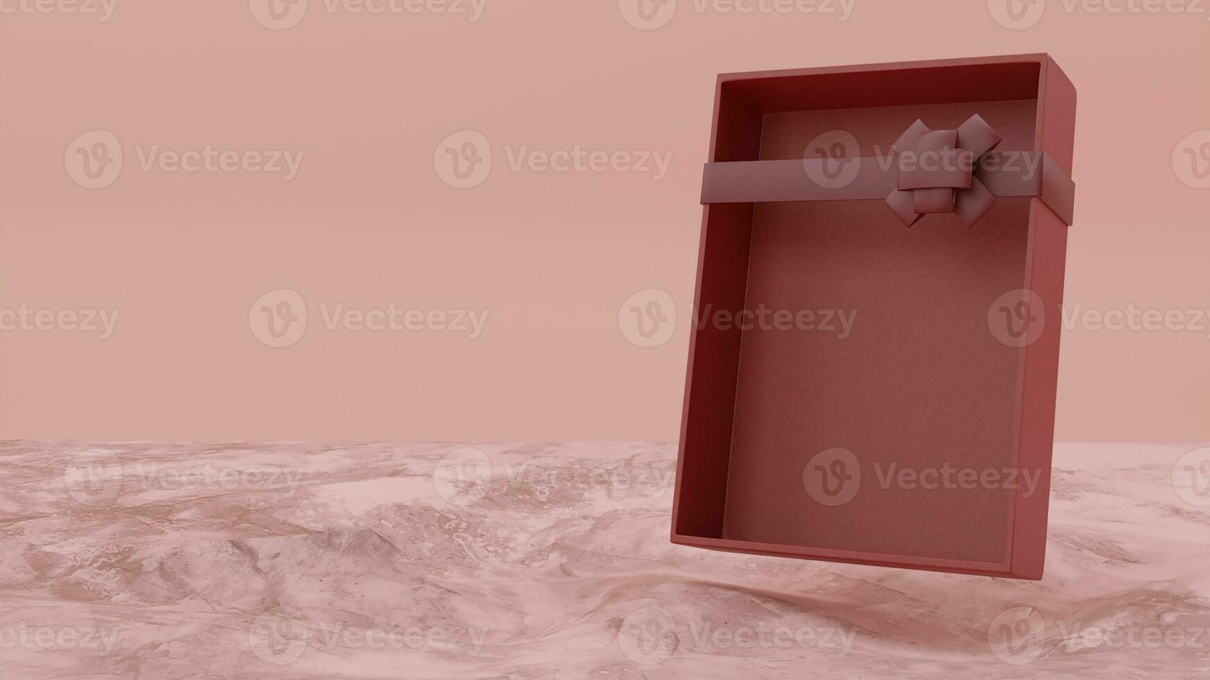 3D render empty elegant gift box photo