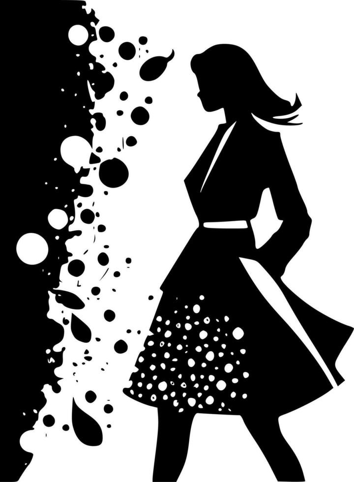 moda, negro y blanco vector ilustración