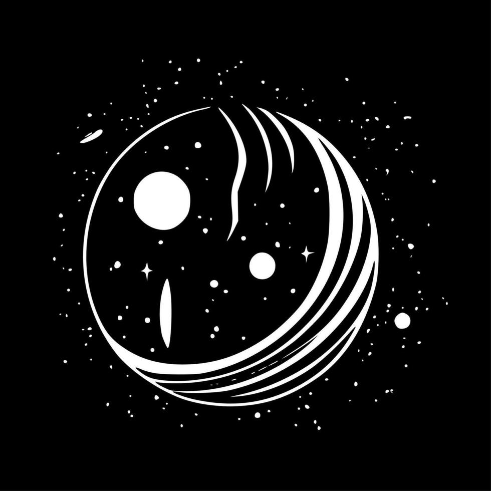 Celestial - Black and White Isolated Icon - Vector illustration