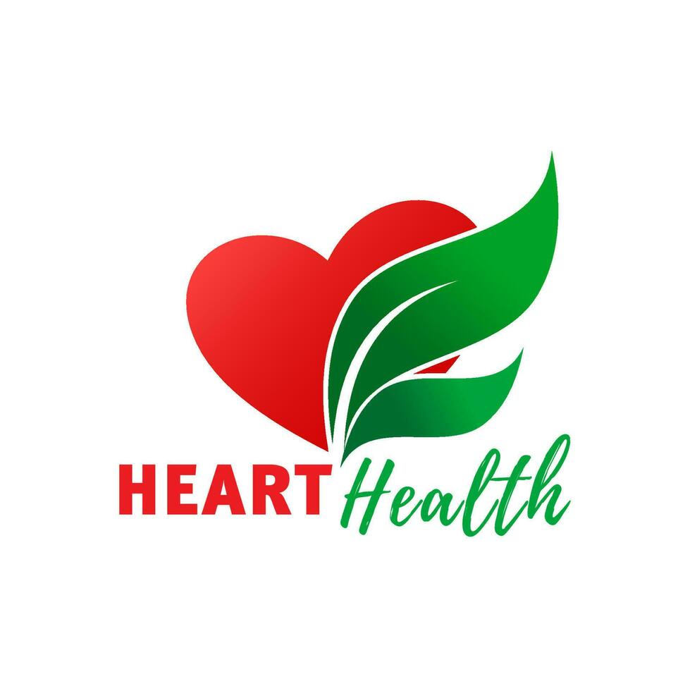 Heart health, cardiology center vector icon