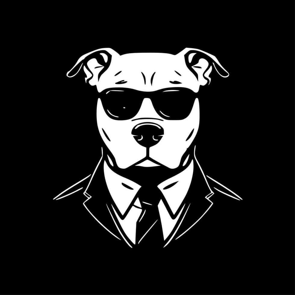 Pitbull - Minimalist and Flat Logo - Vector illustration