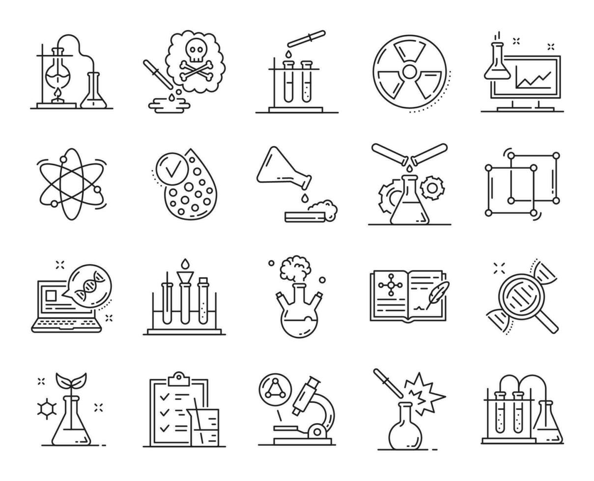 genética medicamento, física, química y biología vector