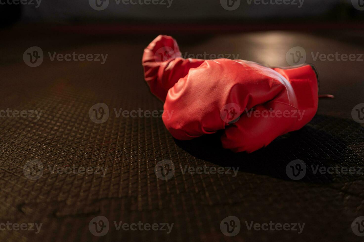 Boxing gloves that boxers must wear when punching on the ring or while practicing, Muay Thai, Thai martial arts. photo