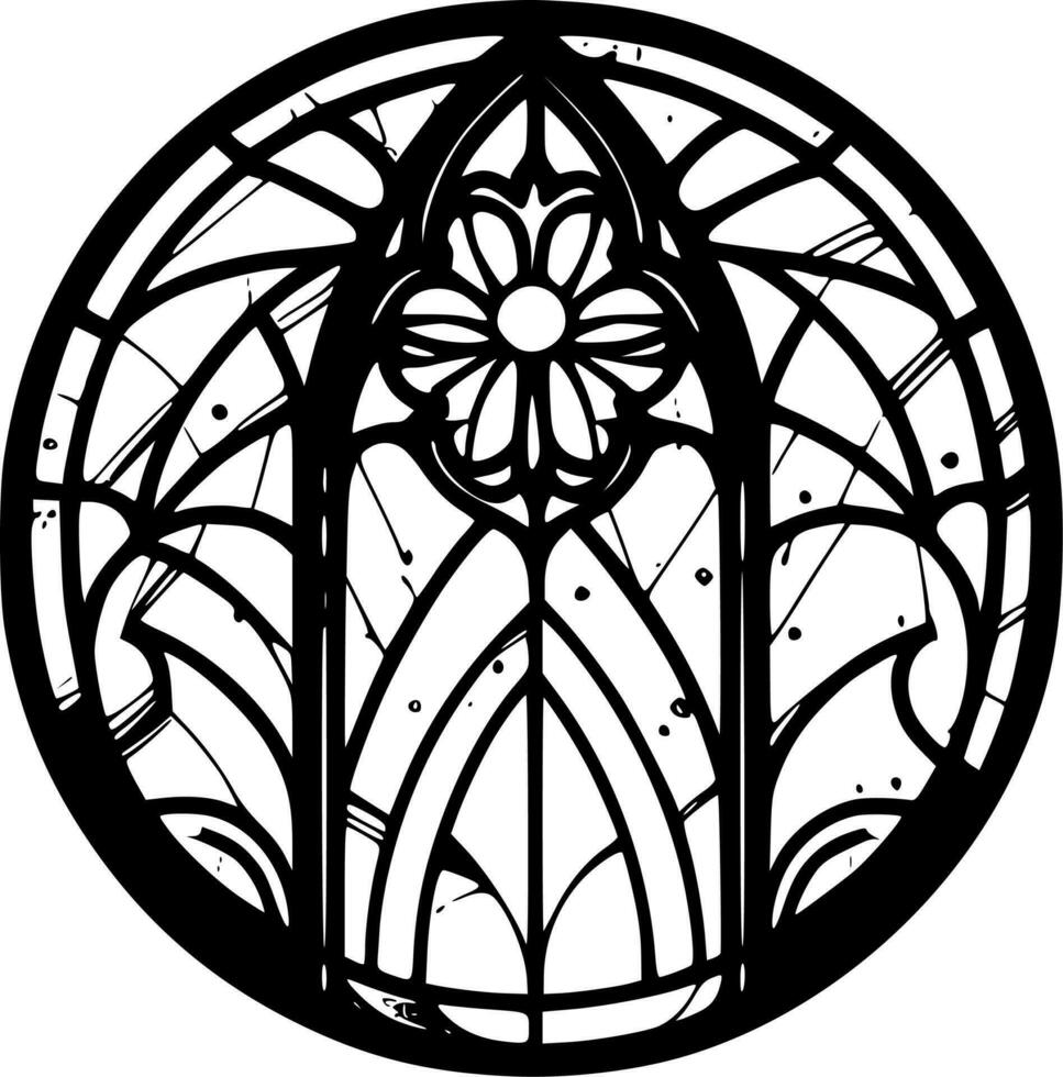 Stained Glass, Minimalist and Simple Silhouette - Vector illustration