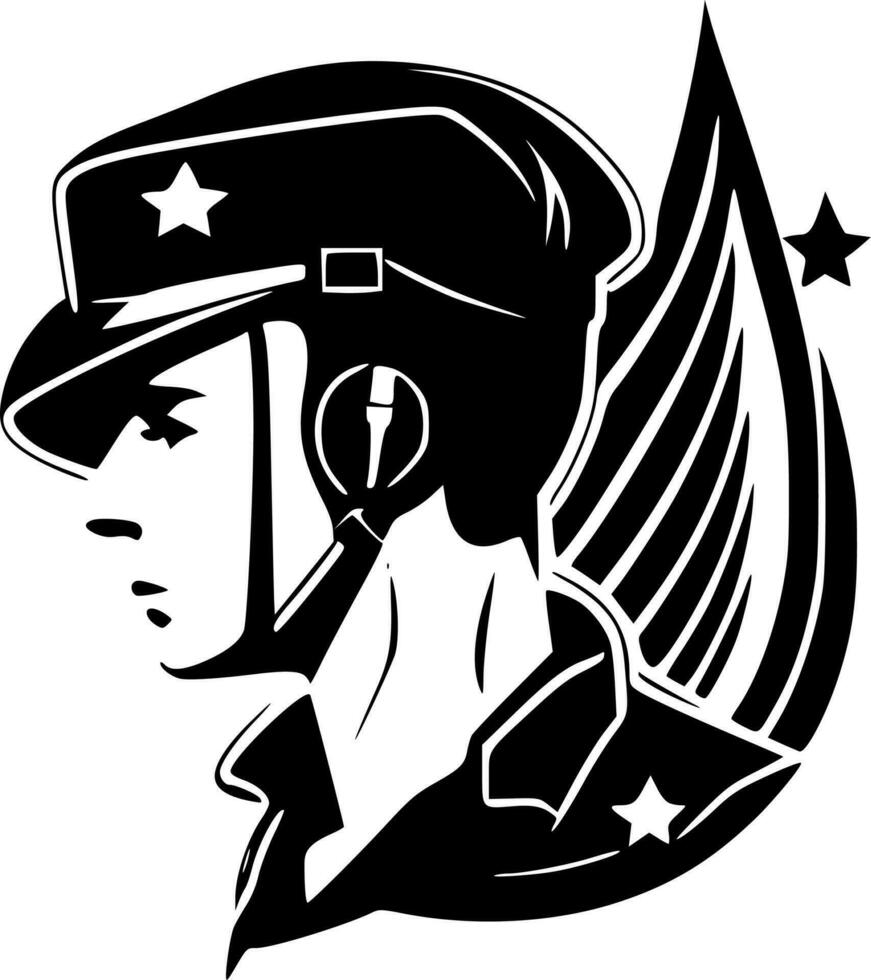 Military, Minimalist and Simple Silhouette - Vector illustration