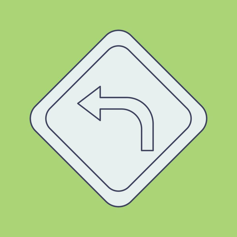Left Turn Vector Icon