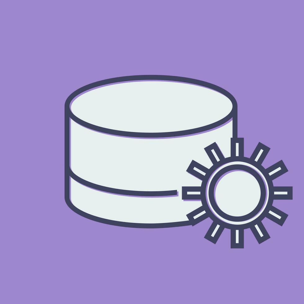 Database Setting Vector Icon