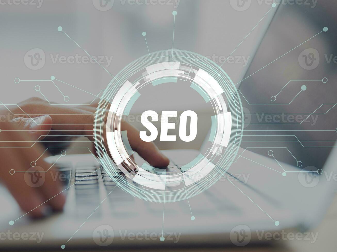 SEO search engine optimization, online branding and link building illustration photo