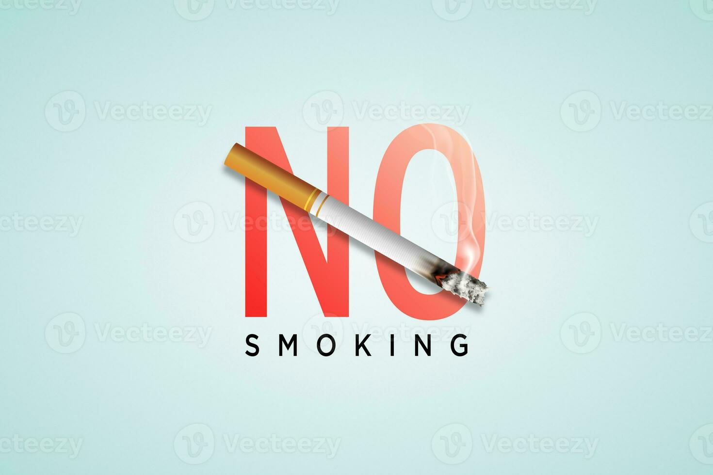 Concept of No smoking, World No Tobacco Day and Quit Tobacco Screen. photo