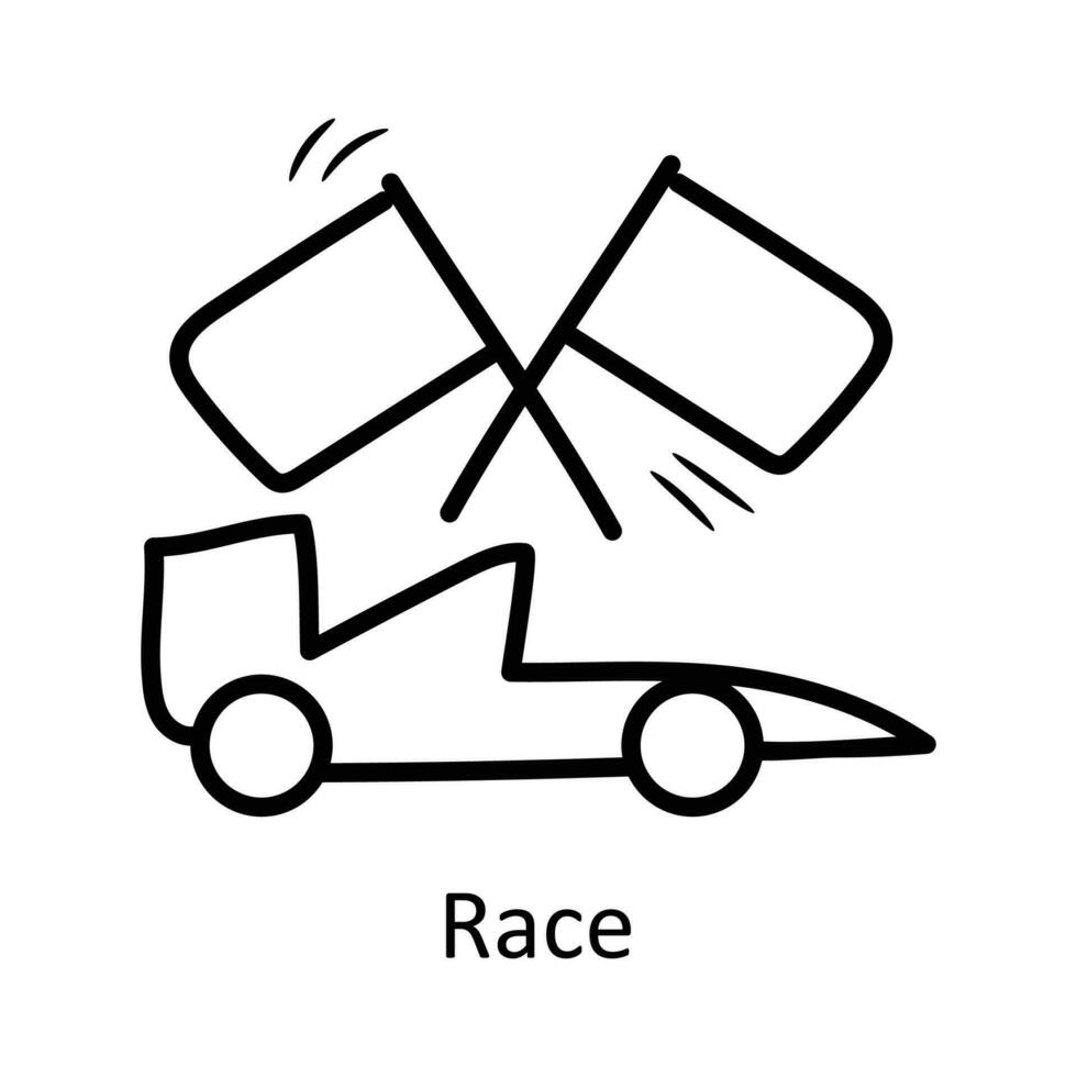 Race vector outline Icon Design illustration. Olympic Symbol on White background EPS 10 File