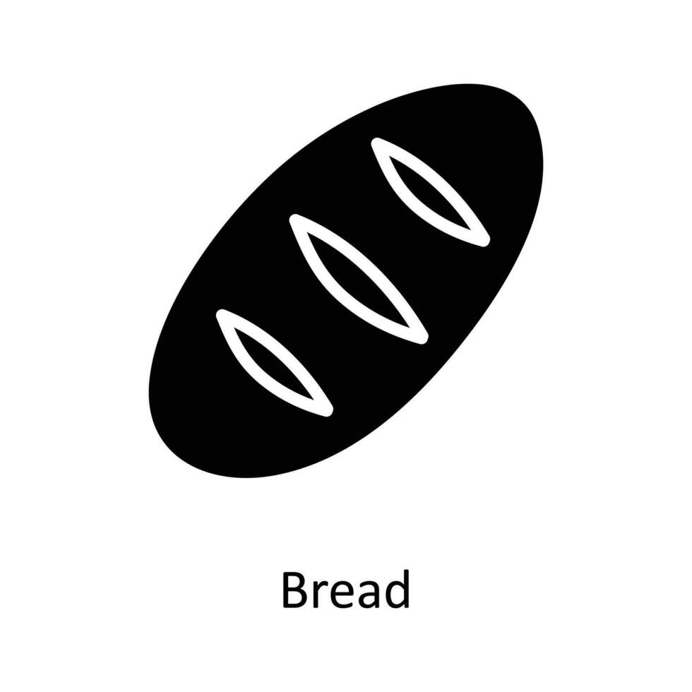 Bread vector Solid Icon Design illustration. Christmas Symbol on White background EPS 10 File