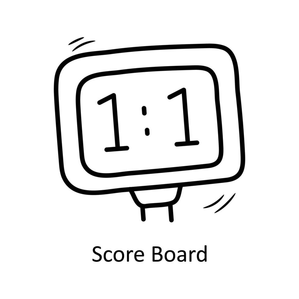 Score Board vector outline Icon Design illustration. Olympic Symbol on White background EPS 10 File