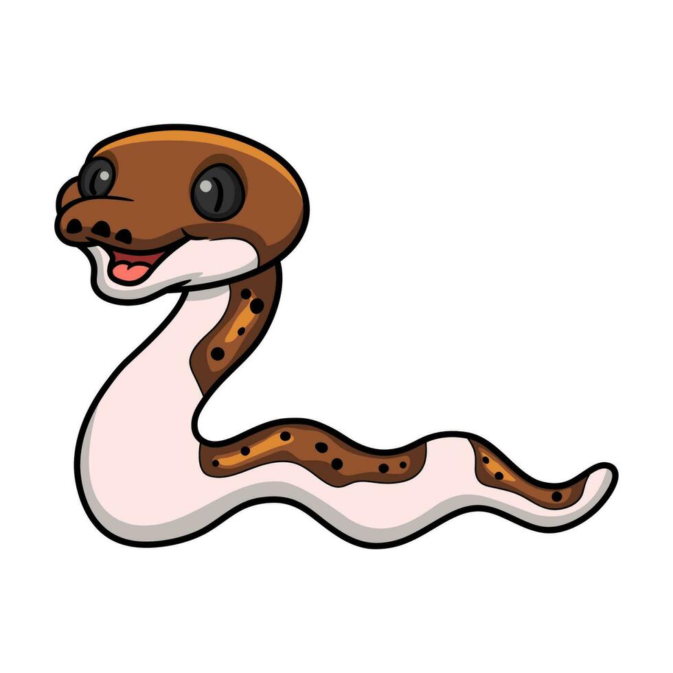 Cute pied reticulated python cartoon 23556248 Vector Art at Vecteezy