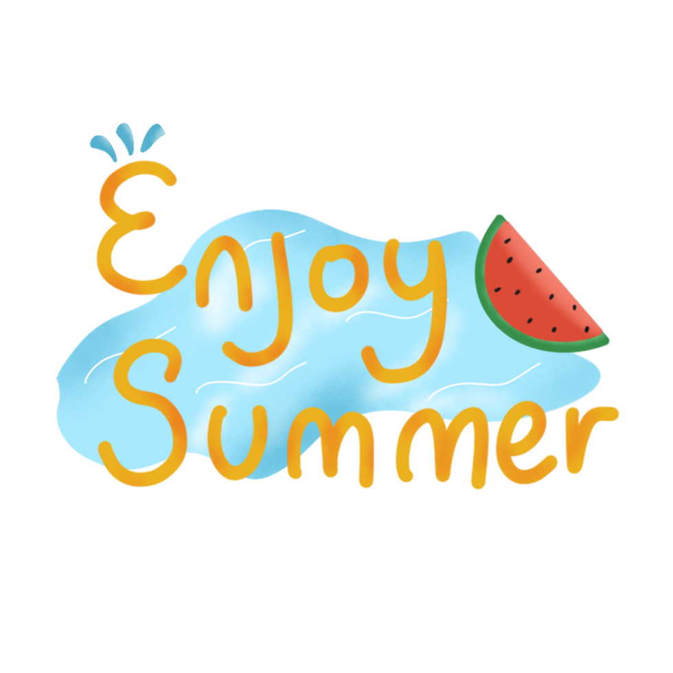 hand drawn summer element png