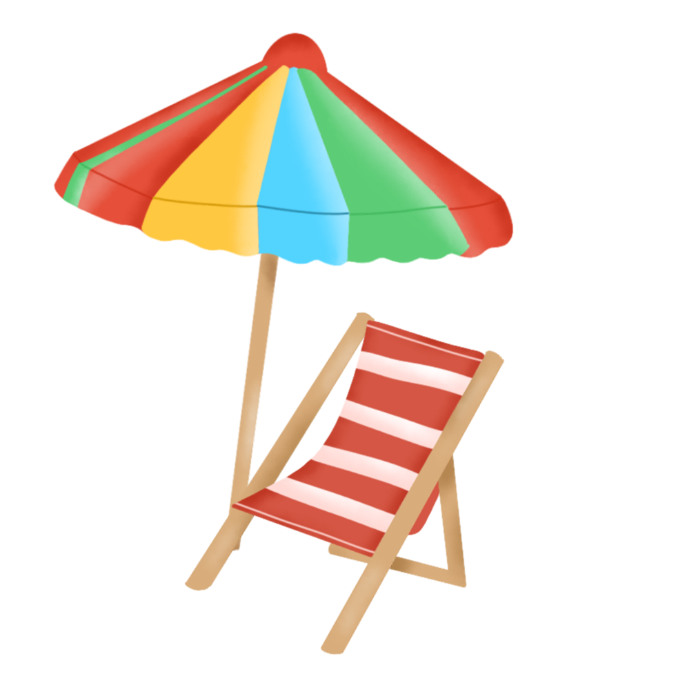 hand drawn summer element png