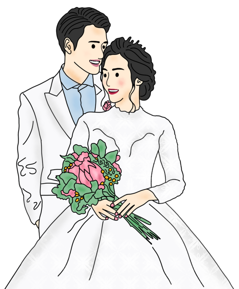 Hand Drawn Wedding Illustration 23556387 Png