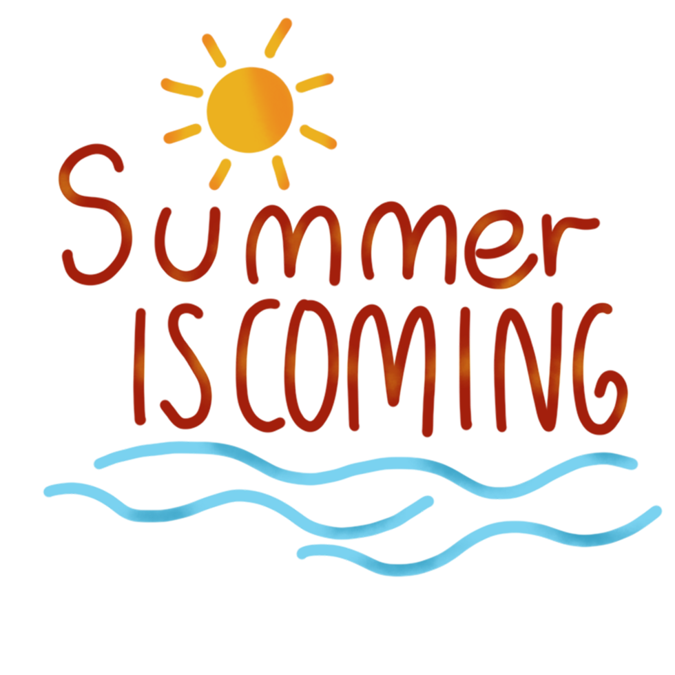 hand drawn summer element png