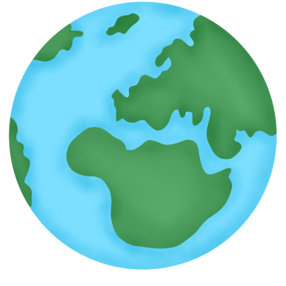 hand drawn earth illustration png