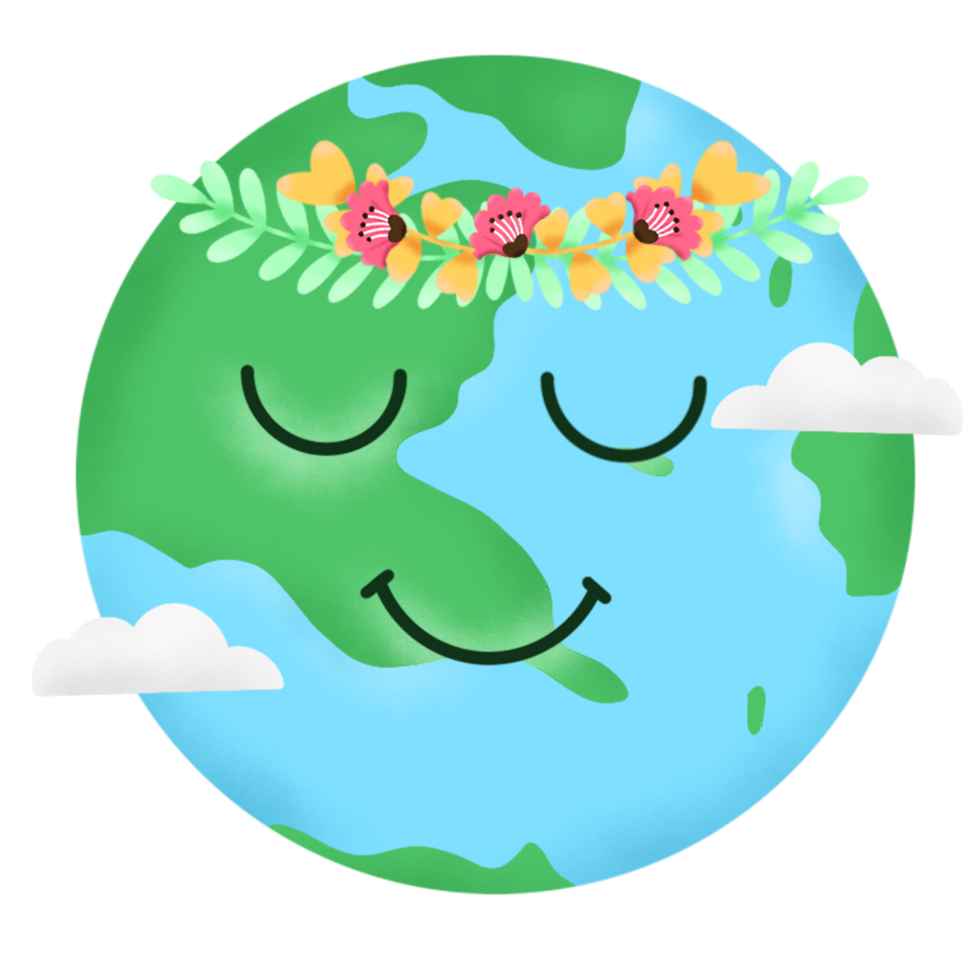 hand drawn earth illustration png