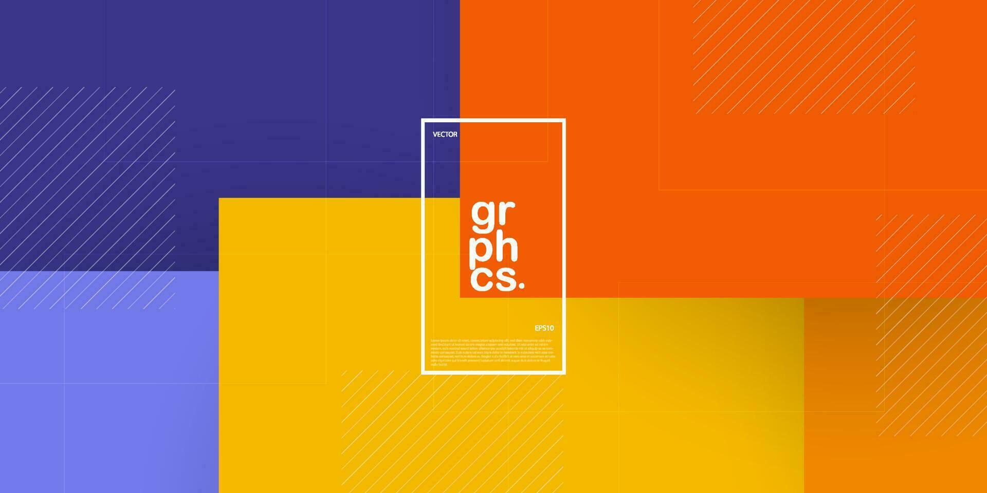 Colorful orange,yellow and purple vector background with square design. Shadow decorative design in simple style with lines. Best design for your ad, poster, banner.Eps10 vector