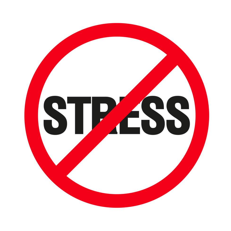 No stress sign on a transparent Background png