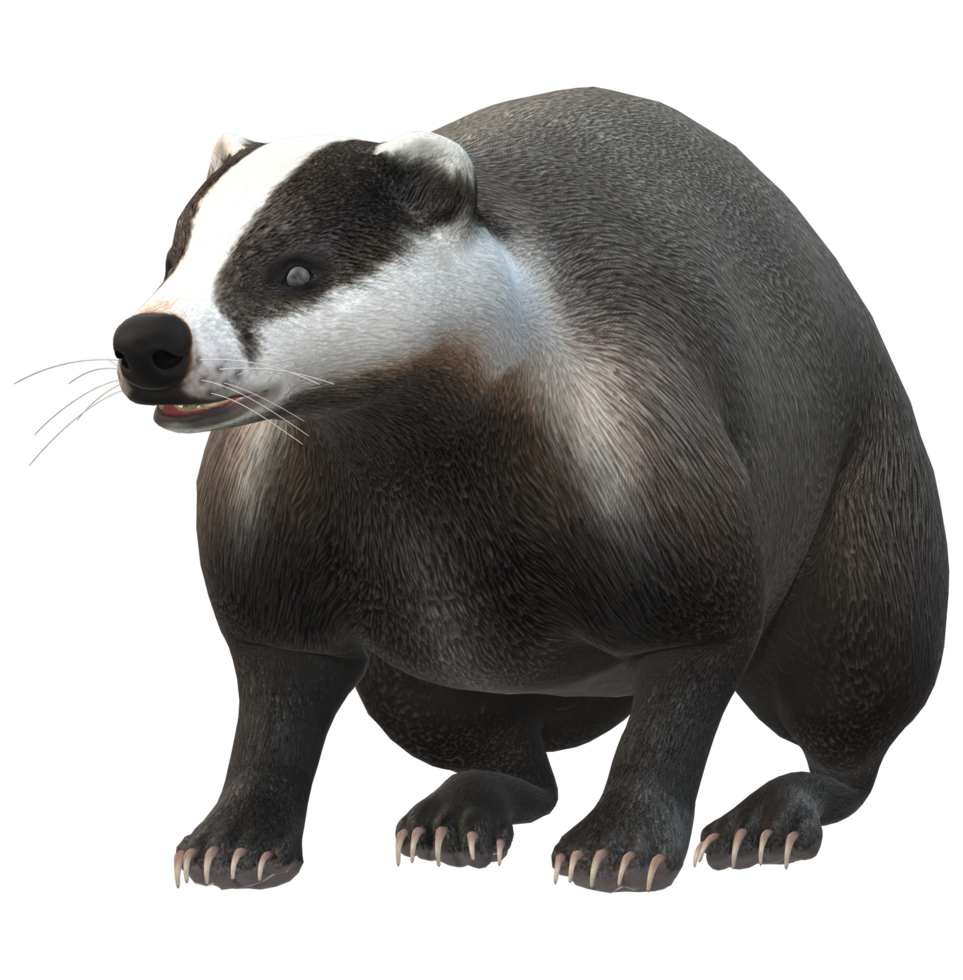 Badger isolated on a Transparent Background png