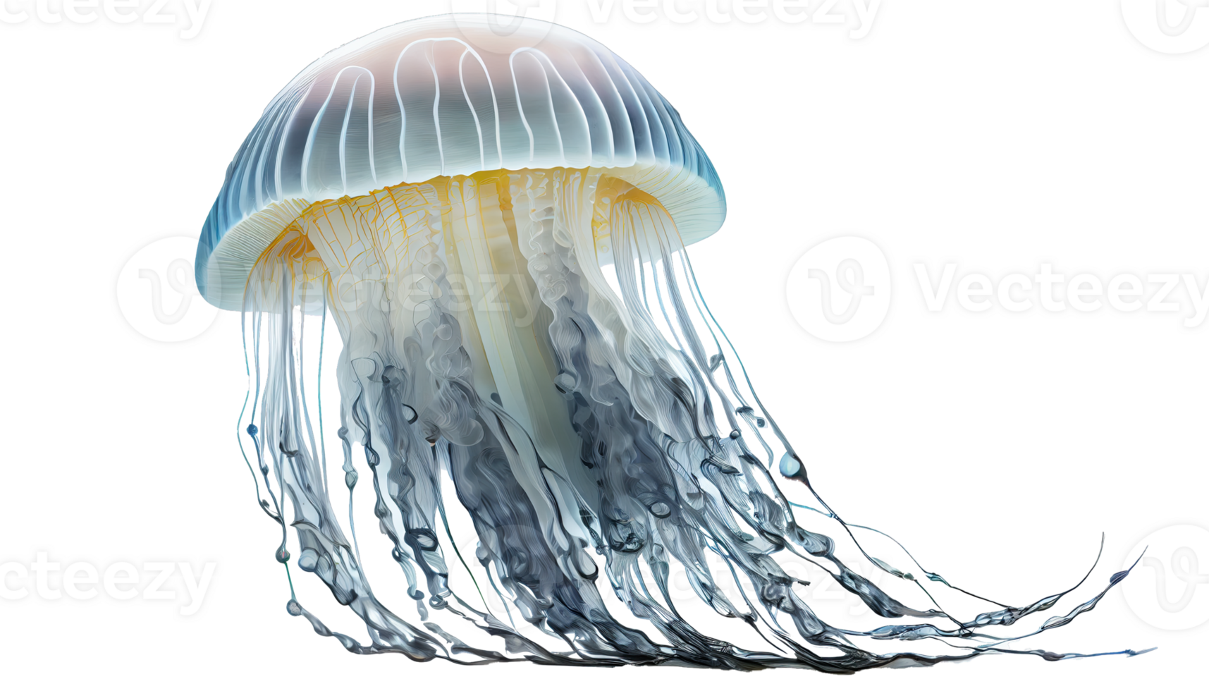 jelly fish , isolated on transparent background cutout png
