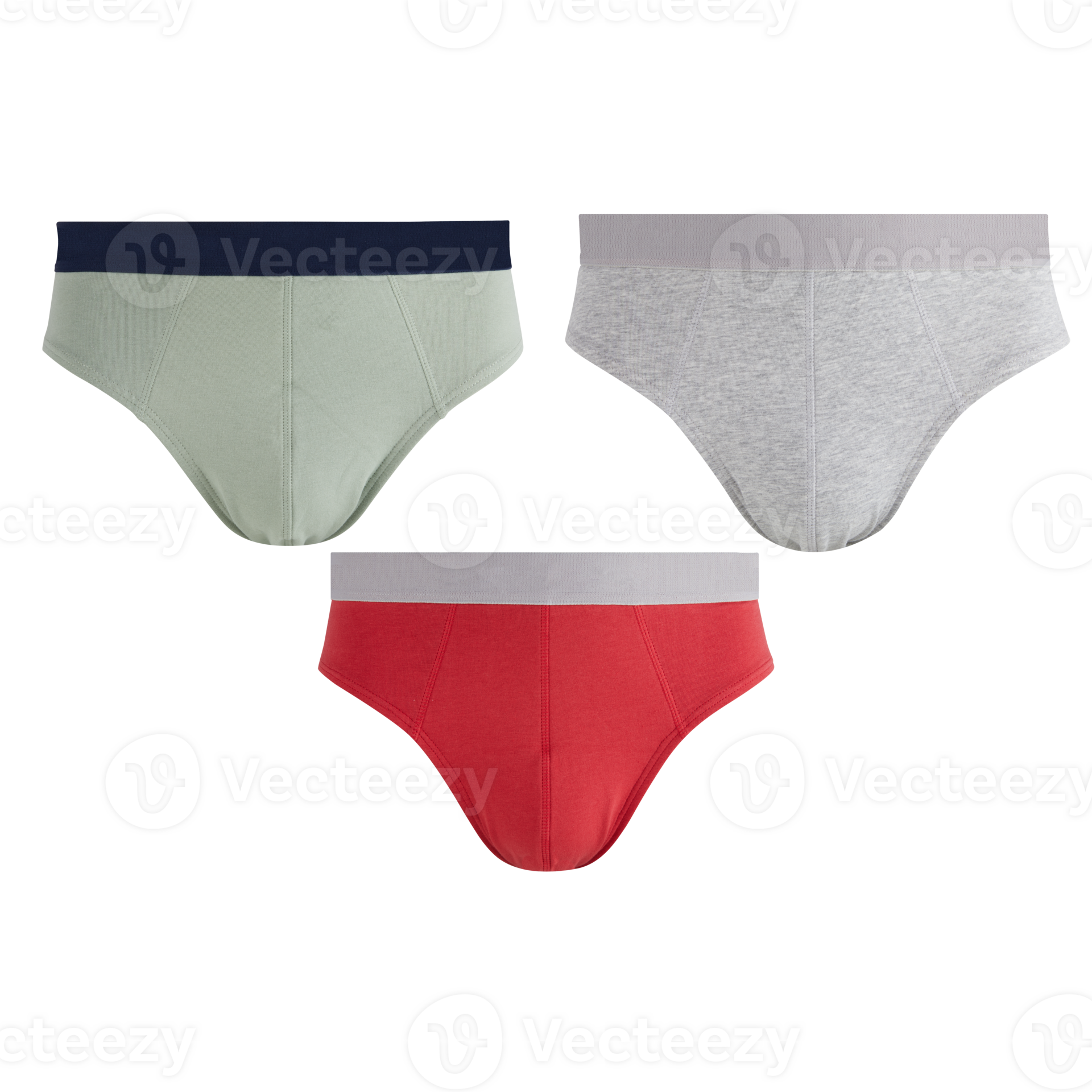 2 pairs of men's fashion underwear with clipping path isolated on