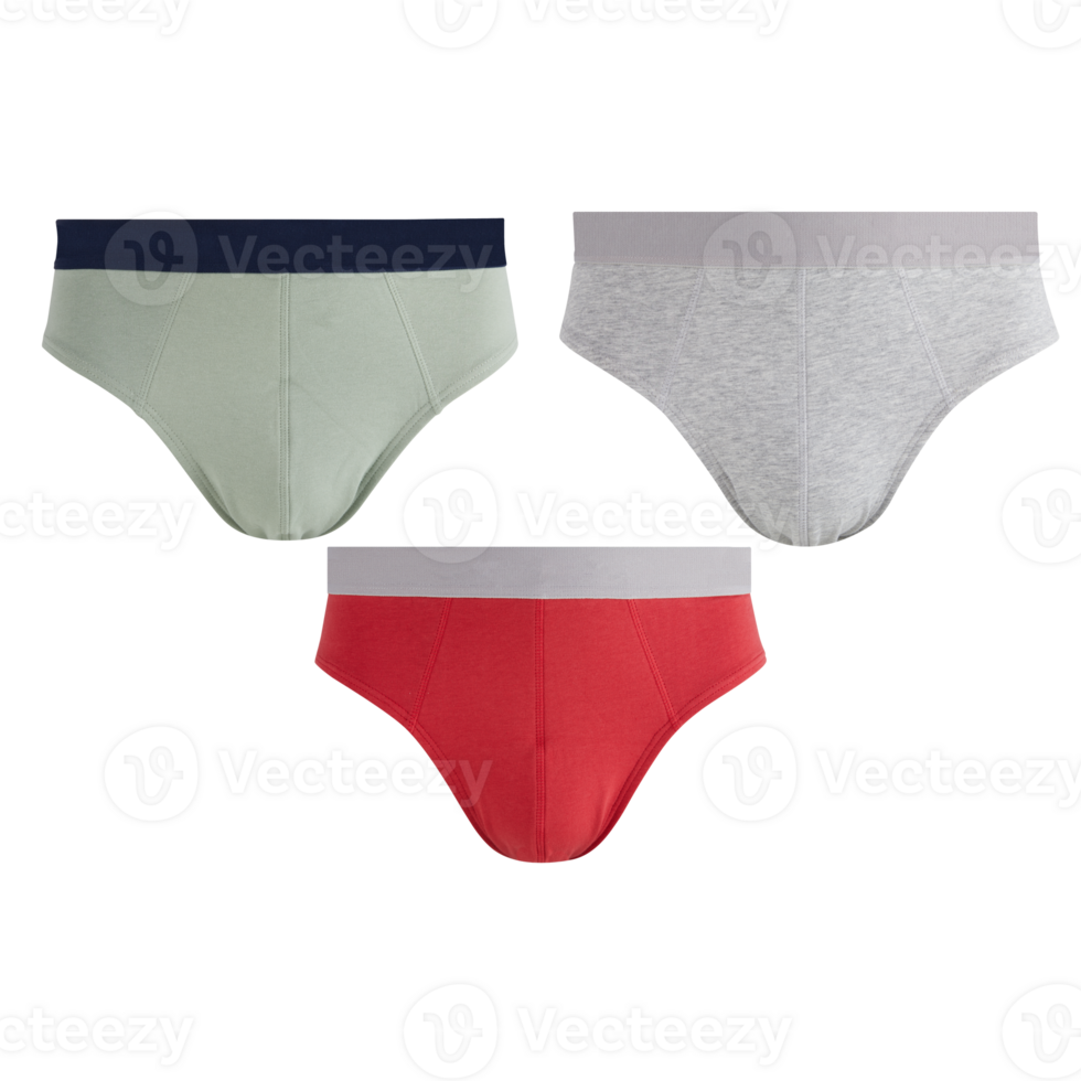 2 pairs of men's fashion underwear with clipping path isolated on transparent  background png