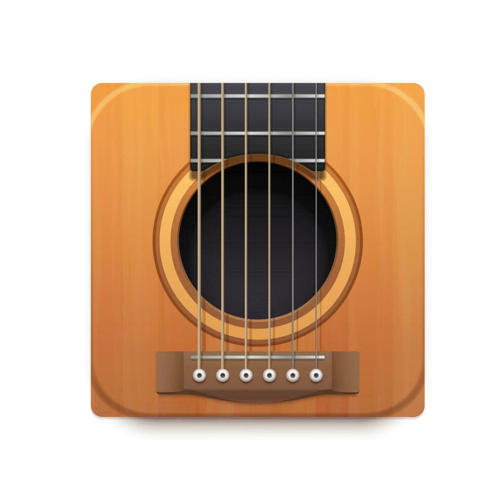 guitarra música aplicación interfaz icono vector