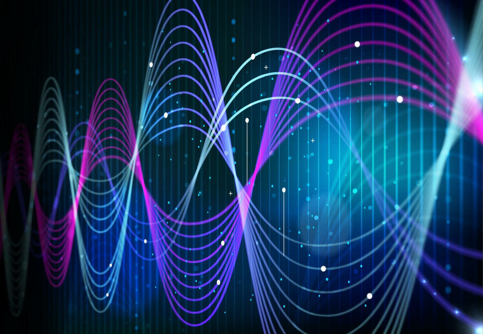 Big data analytics, digital data vector waves 23557106 Vector Art at ...