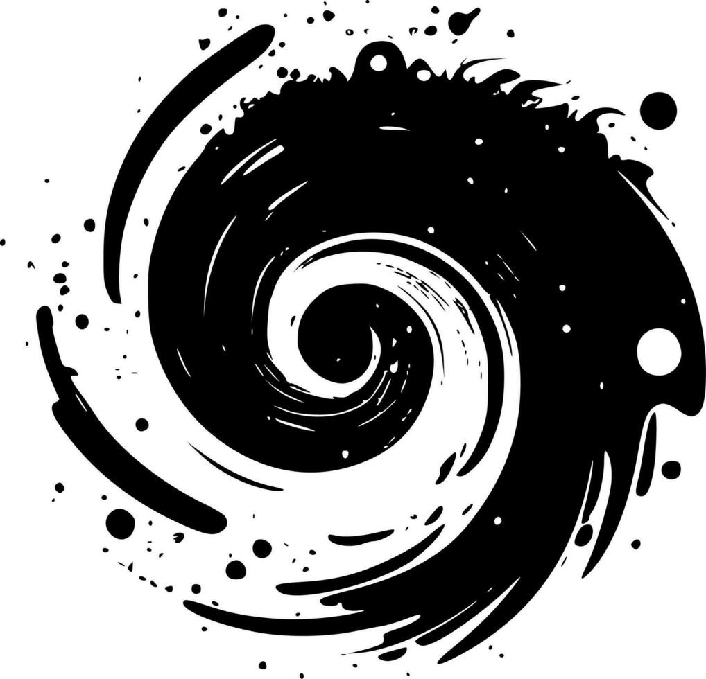 Galaxy - Black and White Isolated Icon - Vector illustration 23557173 ...