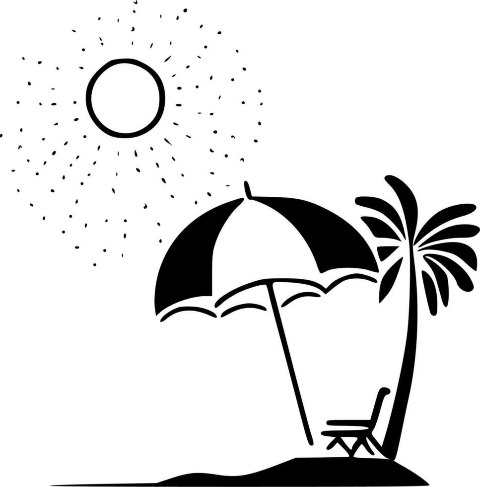 verano - minimalista y plano logo - vector ilustración