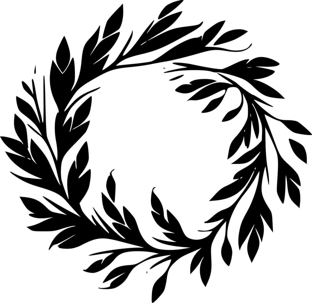 Wreath, Minimalist and Simple Silhouette - Vector illustration