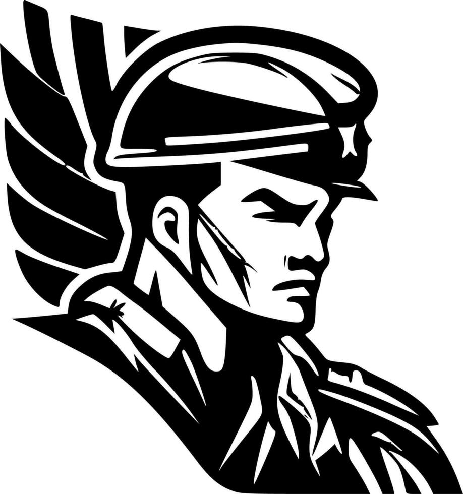 militar - alto calidad vector logo - vector ilustración ideal para camiseta gráfico