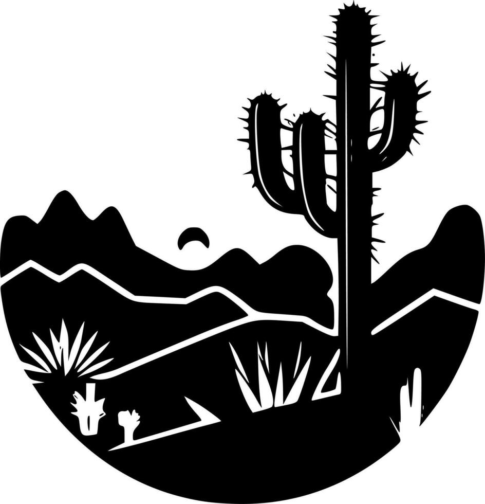 Desierto - minimalista y plano logo - vector ilustración