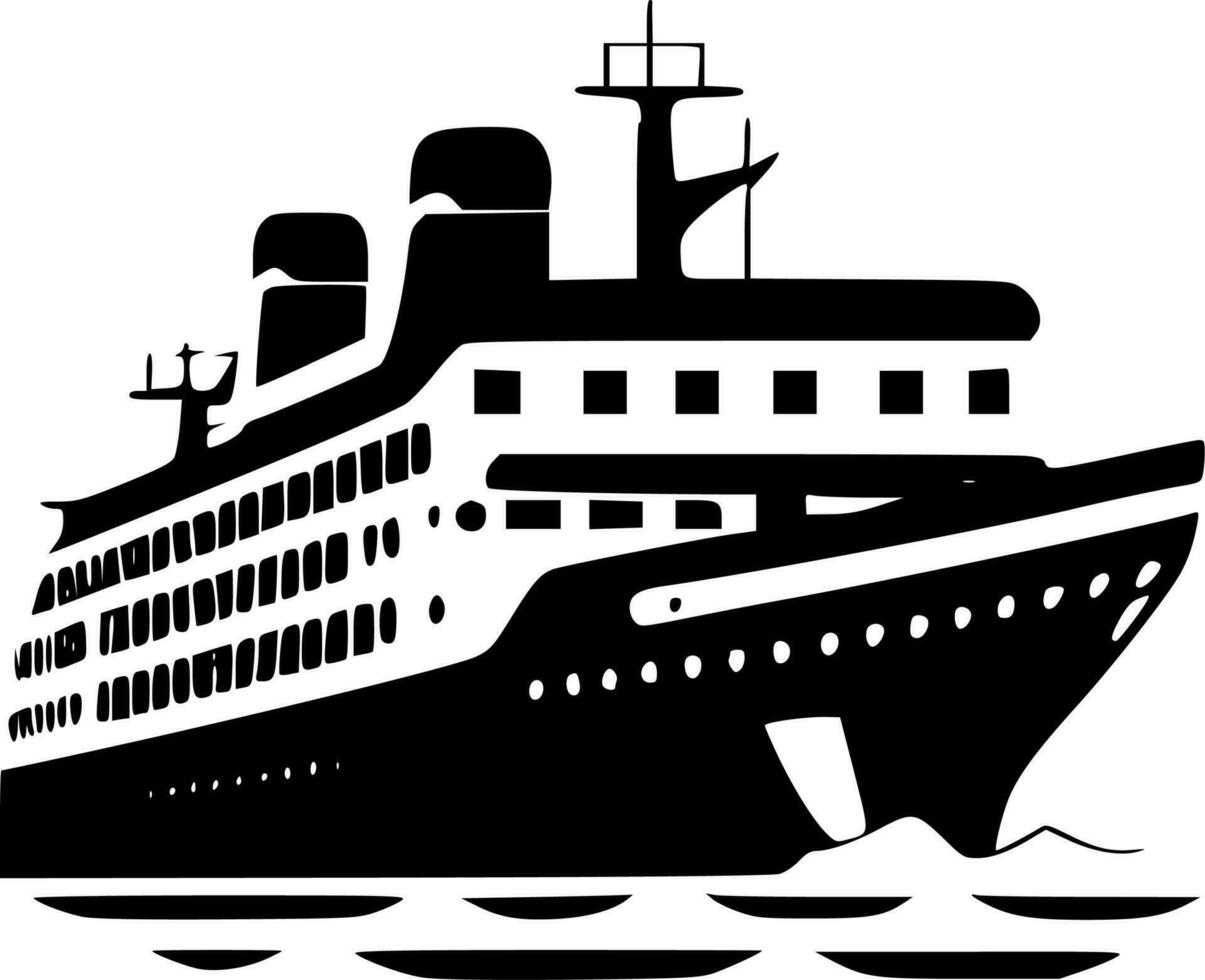 crucero Embarcacion - minimalista y plano logo - vector ilustración