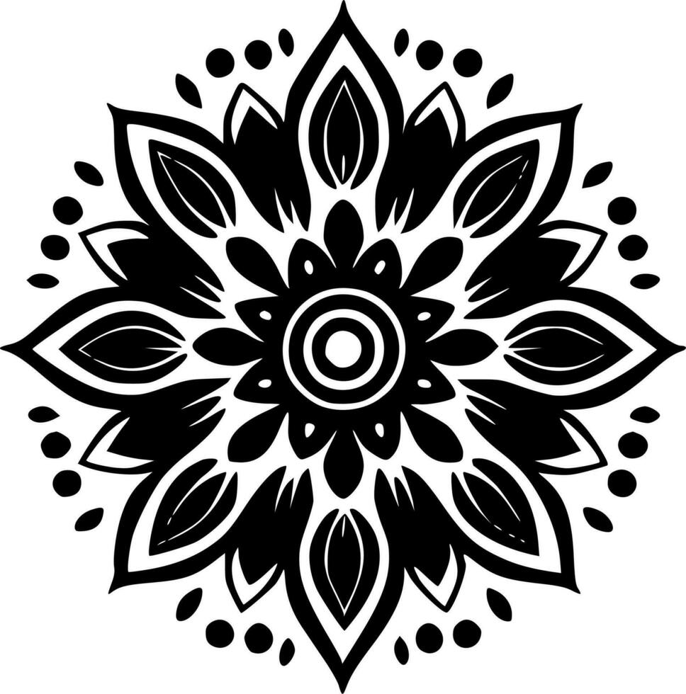 Mandala, Minimalist and Simple Silhouette - Vector illustration