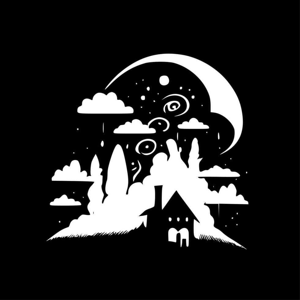 Mystical, Minimalist and Simple Silhouette - Vector illustration
