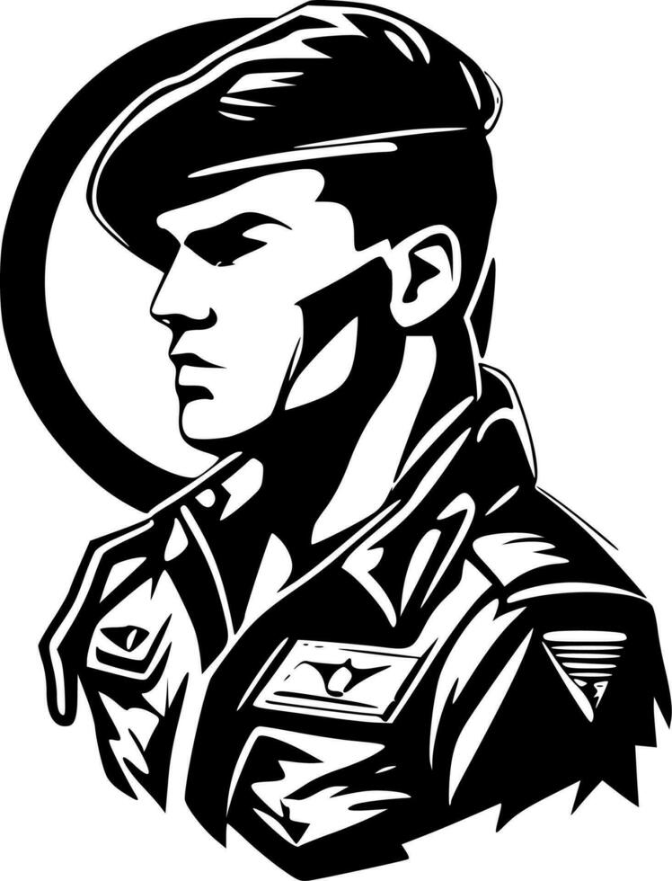 militar - alto calidad vector logo - vector ilustración ideal para camiseta gráfico