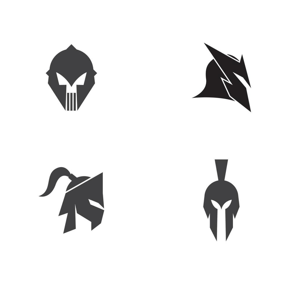 Spartan helmet logo template vector