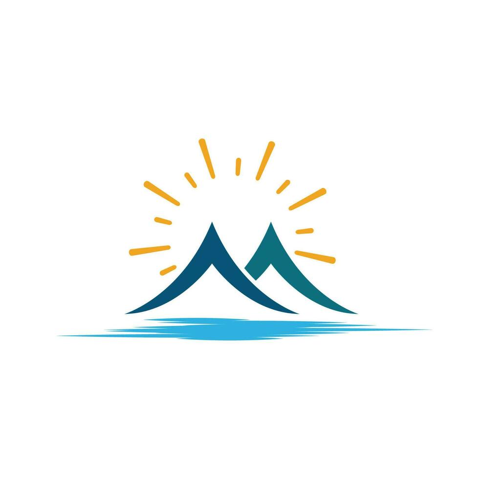 Mountain icon Logo vector