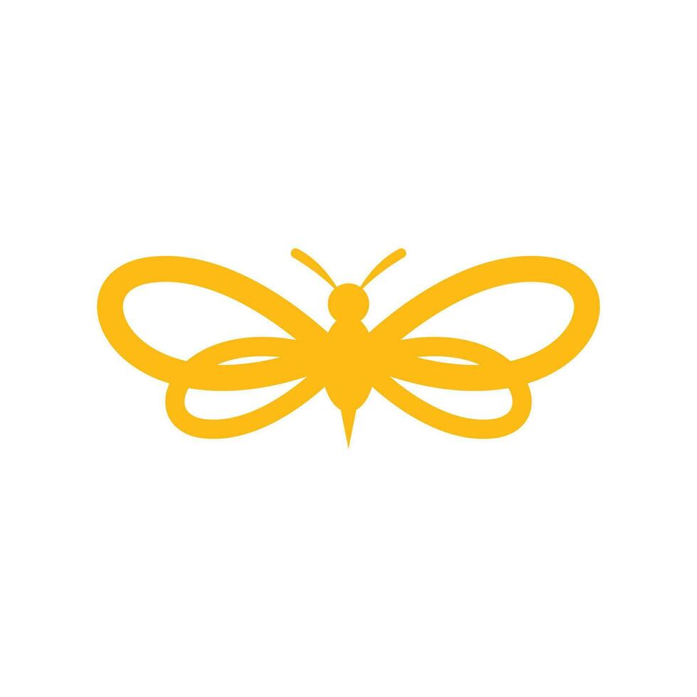 abeja logo modelo vector icono