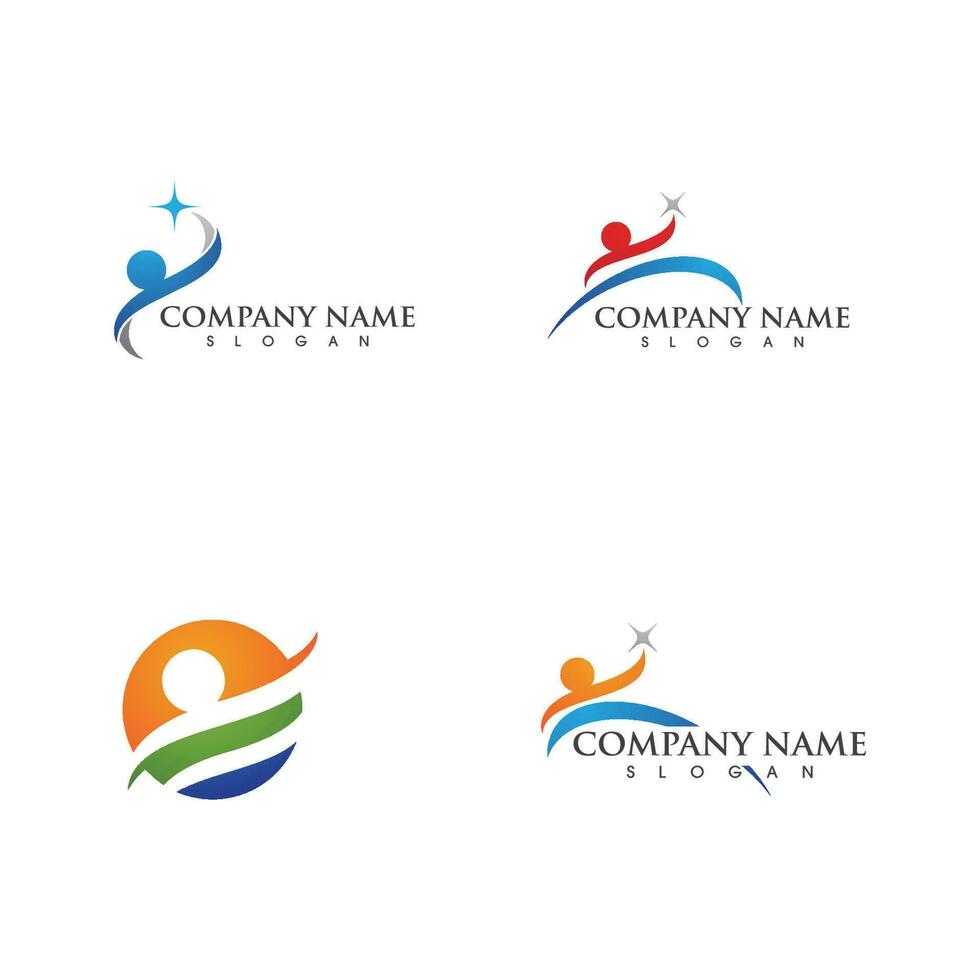 Human character logo sign vector