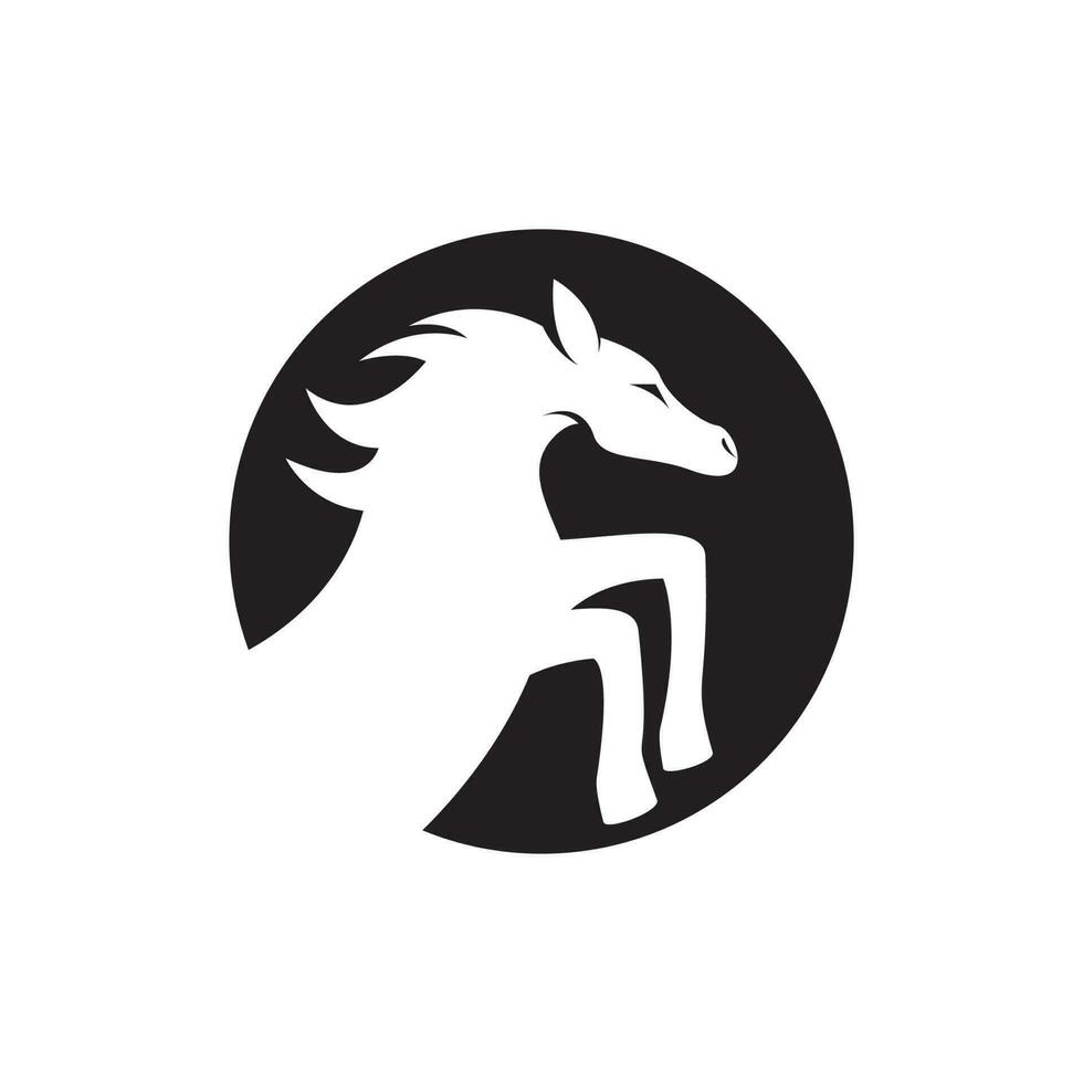 icono de vector de plantilla de logotipo de caballo