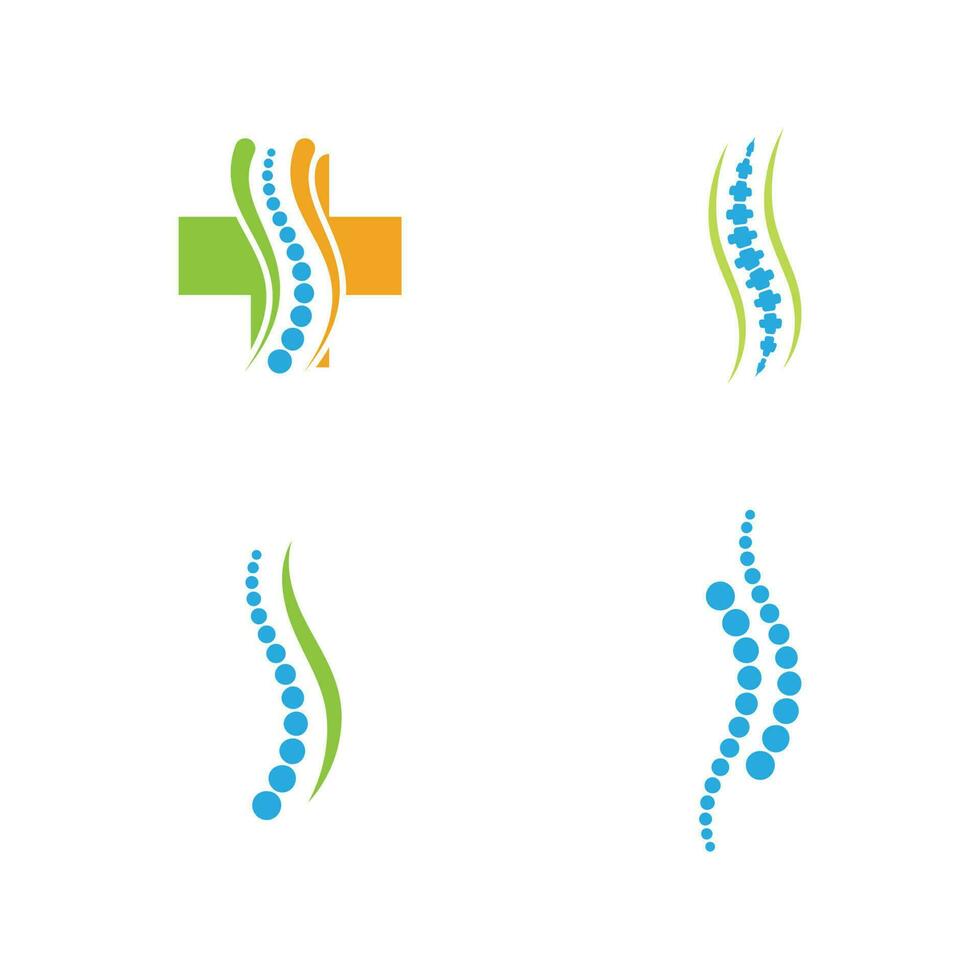 Spine diagnostics symbol logo template vector