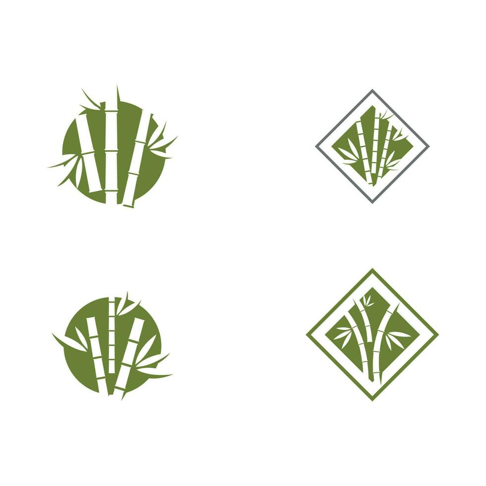 icono de vector de plantilla de logotipo de bambú