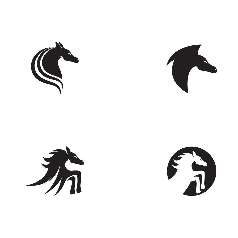 icono de vector de plantilla de logotipo de caballo