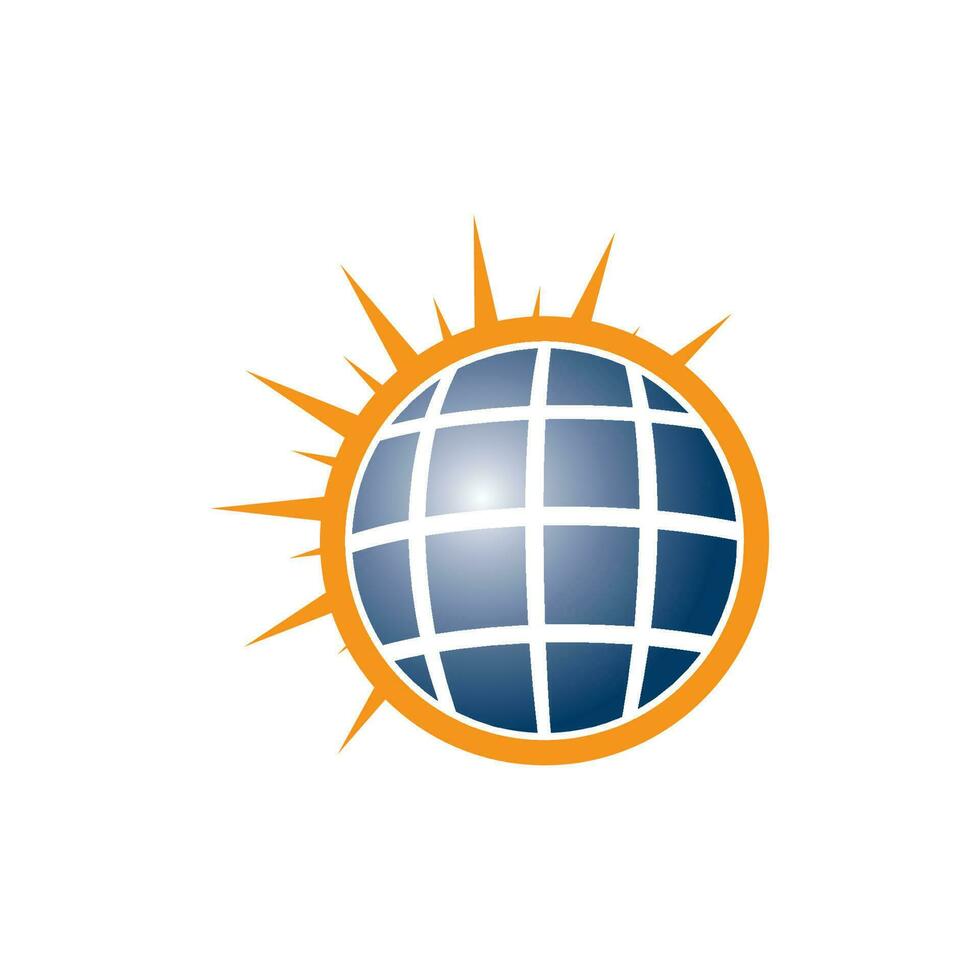 icono de energía del logotipo solar vector